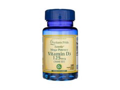 Vitamina D3 125mcg 5000 IU 100 Capsule moi, Puritan's Pride